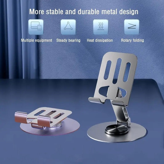 360° Adjustable Anti-Slip Metal Phone & Tablet Holder